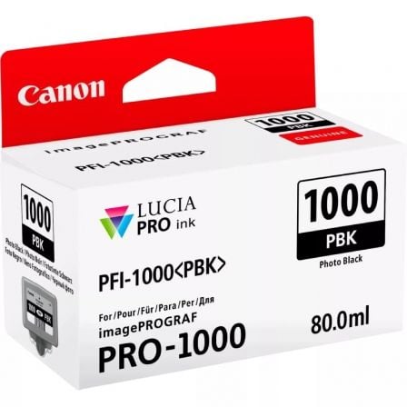 Cartucho de Tinta Original Canon PFI-1000PBK/ Negro Foto_0