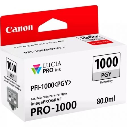 Cartucho de Tinta Original Canon PFI-1000PGY/ Gris Foto_0