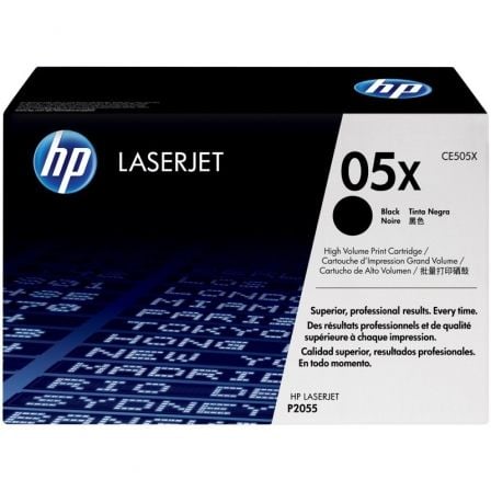 Tóner Original HP nº05X XL Alta Capacidad/ Negro_0