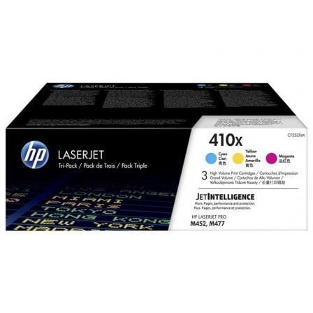 HP 410X 3-pack High Yield Cyan/Magenta/Yellow Original LaserJet Toner Cartridges cartucho de tóner 3 pieza(s) Cian, Magenta, Amarillo_0