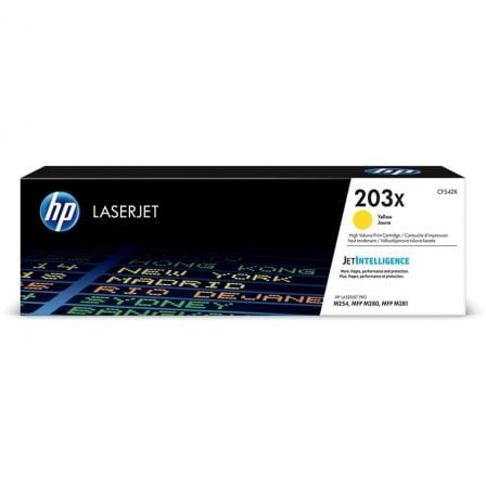 Tóner Original HP nº203X XL Alta Capacidad/ Amarillo_0