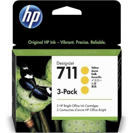 Cartucho de Tinta Original HP nº711 Multipack/ 3x Amarillo_0