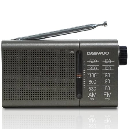 Radio Portátil Daewoo DW1035/ a Pilas/ Gris Oscuro_0