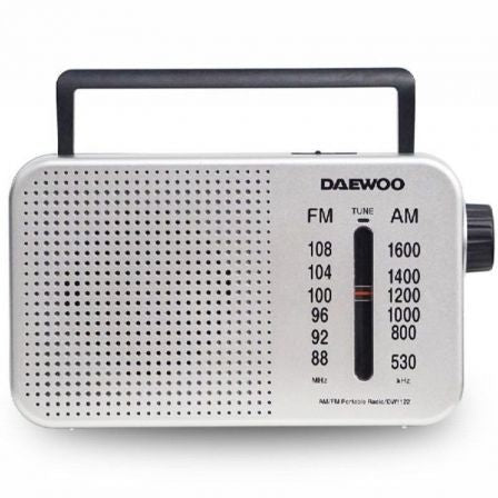 Radio Portátil Daewoo DW1122/ Plata_0