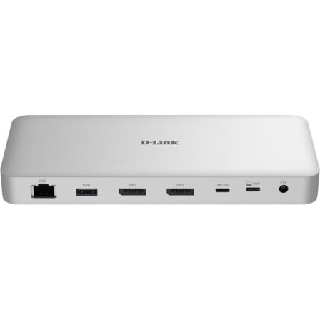 Docking USB Tipo-C 4.0 D-Link DUF-901/E/ 3xUSB/ 3xUSB Tipo-C/ 2xDisplayPort/ 1xRJ45/ 1xUSB Tipo-C PD/ Blanco_0