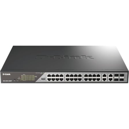 Comutador D-LINK 28-Portas Gigabit PoE / Preto / DSS-200G-28MPP/E_0