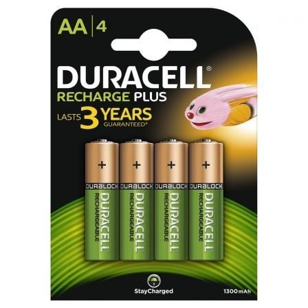 Pack de 4 Pilas AA Duracell HR6-B/ 1.2V/ Recargables_0