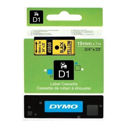 Dymo Schriftband 45808 Yellow Gelb Black Schwarz (S0720880)_0