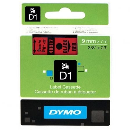 Dymo Schriftband 40917 Red Black Schwarz (S0720720)_0