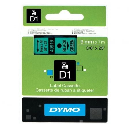 Dymo Schriftband 40919 Green Black Schwarz (S0720740)_0