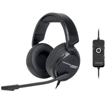 Auriculares Gaming con Micrófono Fonestar WIN-U/ USB/ Negros_0