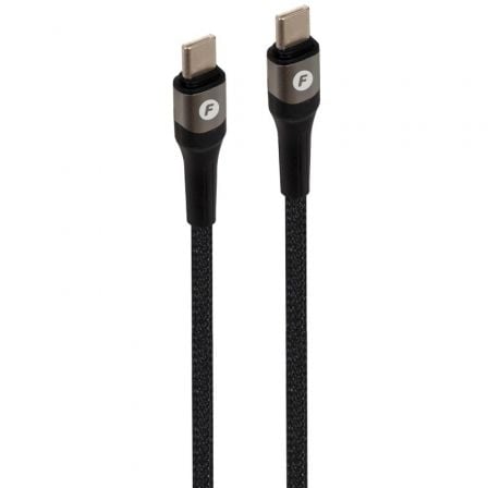 Cable USB 2.0 Tipo-C Fonestar USB-CC/ USB Tipo-C Macho - USB Tipo-C Macho/ 480Mbps/ Hasta 100W/ 1m/ Negro_0