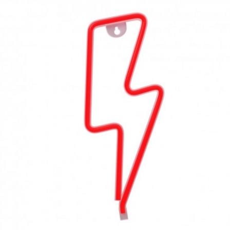 Luz Neon Forever Light Neon LED Bolt Red/ Funciona a Pilas y USB_0