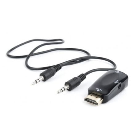 Gembird A-HDMI-VGA-02 cambiador de género para cable VGA (D-Sub) Negro_0