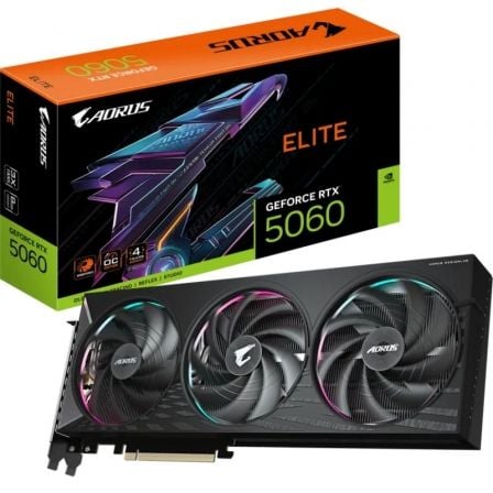 Tarjeta Gráfica Gigabyte AORUS GeForce RTX 5060 Elite/ 8GB GDDR7_0