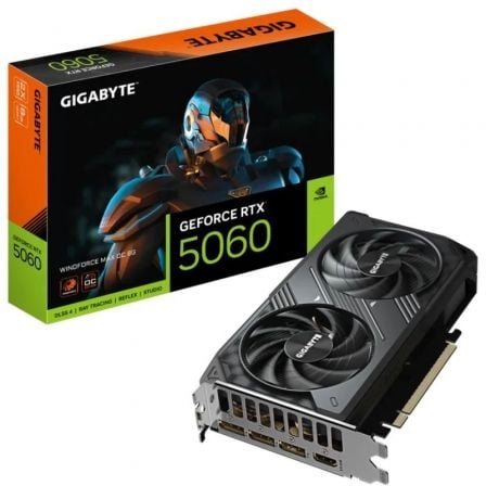 Tarjeta Gráfica Gigabyte GeForce RTX 5060 WindForce Max OC/ 8GB GDDR7_0