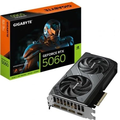 GIGABYTE GeForce RTX 5060 WINDFORCE OC 8G Tarjeta GrÃ¡fica - 8GB GDDR7, 128bit, PCI-E 5.0, 2512 MHz Frecuencia del nÃºcleo, 3 x DisplayPort, 1 x HDMI, GV-N5060WF2OC-8GD_1