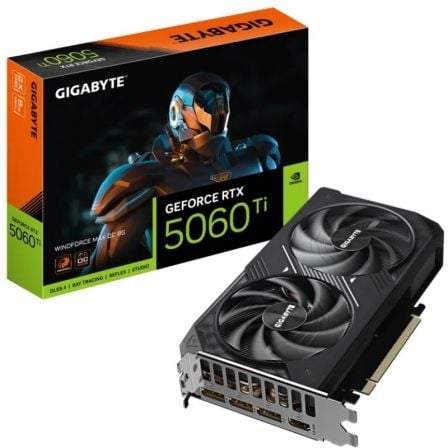 Tarjeta Gráfica Gigabyte GeForce RTX 5060 Ti WindForce Max OC/ 8GB GDDR7_0