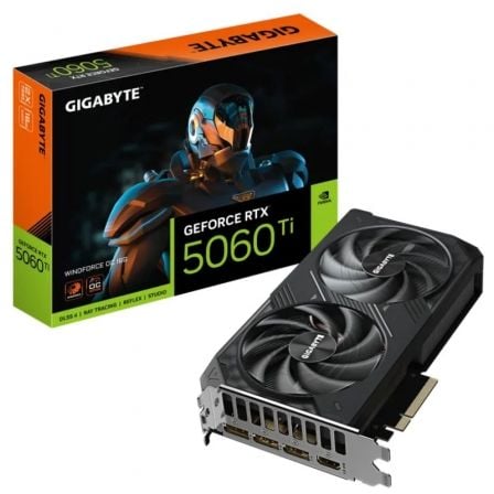 Tarjeta Gráfica Gigabyte GeForce RTX 5060 Ti WindForce OC/ 16GB GDDR7_1