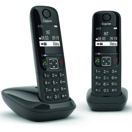 Teléfono Inalámbrico Gigaset AS690/ Pack DUO/ Negro_0