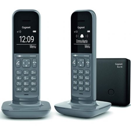 Teléfono Inalámbrico Gigaset CL390/ Pack DUO/ Gris_0