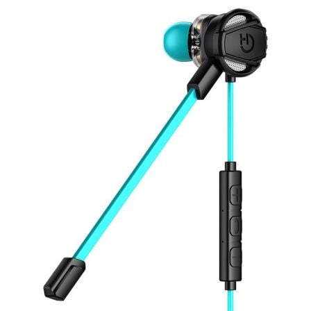 Hiditec Taiko Auriculares Alámbrico Dentro de oído Juego Negro, Turquesa_0
