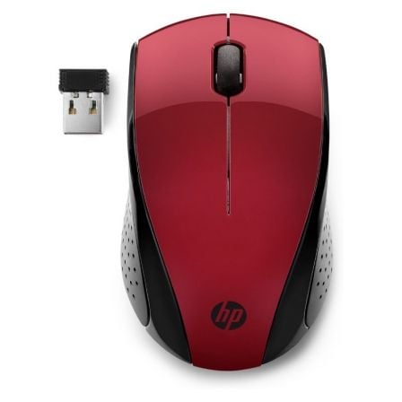Ratón Inalámbrico HP 220/ Hasta 1600 DPI/ Rojo_0