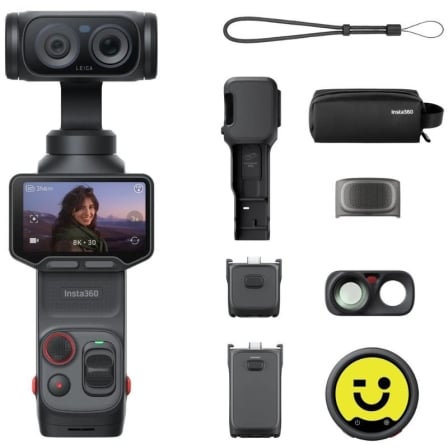 Cámara Digital Deportiva Insta360 Luna Ultra Pack Creador/ 8K/ Ángulo de visión 360º/ Negra_0