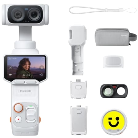 Cámara Digital Deportiva Insta360 Luna Ultra Pack Creador/ 8K/ Ángulo de visión 360º/ Blanca_0
