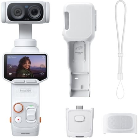 Cámara Digital Deportiva Insta360 Luna Ultra Pack Standard/ 8K/ Ángulo de visión 360º/ Blanca_0