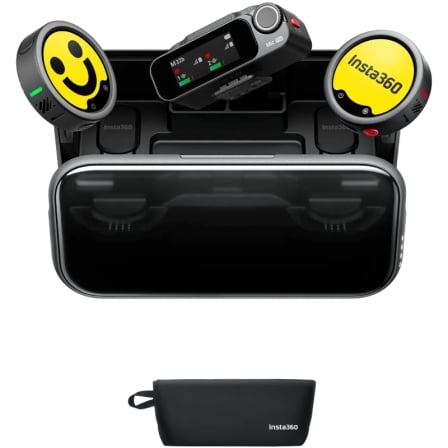 Micrófono Inalámbrico con Clip Insta360 Mic Pro (2 TX + 1 RX)/ USB Tipo-C/ Incluye Receptor/ 2 unidades_0