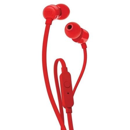 Auriculares Intrauditivos JBL T110/ con Micrófono/ Jack 3.5/ Rojos_0