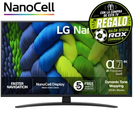 Televisor LG NanoCell AI NANO82 43NANO82A6B 43"/ Ultra HD 4K/ Smart TV/ WiFi_0