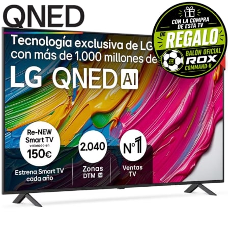 TV LG QNED AI 55" / 4K Ultra HD / Preto / 55QNED80A6A_0