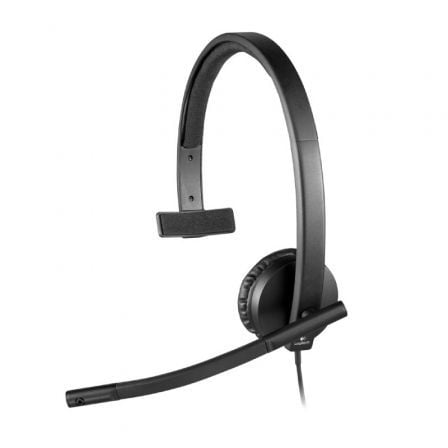 Auricular Logitech H570E / Com Microfone / USB / Preto