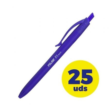 Caja de Bolígrafos de Tinta de Aceite Retráctil Milan P1 Touch MLN176510925/ 25 unidades/ Azules_0