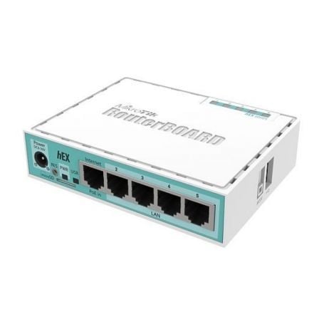 Mikrotik RB750GR3 router Gigabit Ethernet Turquesa, Blanco_0