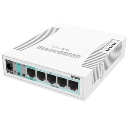 Switch Mikrotik CSS106-5G-1S 6 Puertos/ RJ45 10/100/1000/ SFP/ PoE_0