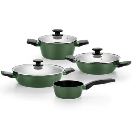 Pack Batería de Cocina Monix Forest M509900/ Cazo Ø16cm/ Cacerolas bajas Ø24 - 28cm/ Cacerolas Ø20cm/ Acero Inoxidable/ Apta para Inducción_0