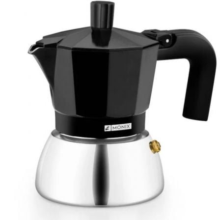 MONIX CAFETERA INDUCTION INOX BLACK 6 TAZAS ACERO + ALUMINIO M863006_0