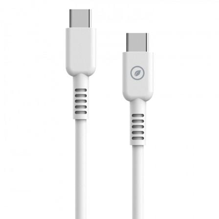 Cable USB 2.0 Tipo-C Muvit For Change MCUSC0008/ USB Tipo-C Macho - USB Tipo-C/ Hasta 60W/ 1.2m/ Blanco_0