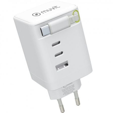 Cargador de Pared Muvit For Change MCACC0050/ 1xUSB/ 2xUSB Tipo-C/ 100W_0