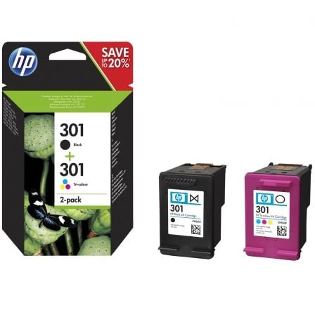 Cartucho de Tinta Original HP nº301 Multipack/ Negro/ Tricolor_0
