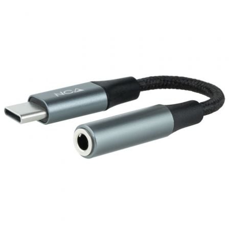 Conversor USB Tipo-C Nanocable 10.24.1204/ USB Tipo-C Macho - Jack 3.5 Hembra_0