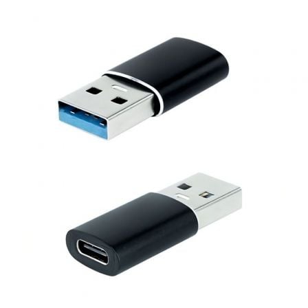Adaptador USB 3.1 Nano Cable / USB Macho - USB Tipo-C Hembra / Preto / 10.02.0012
