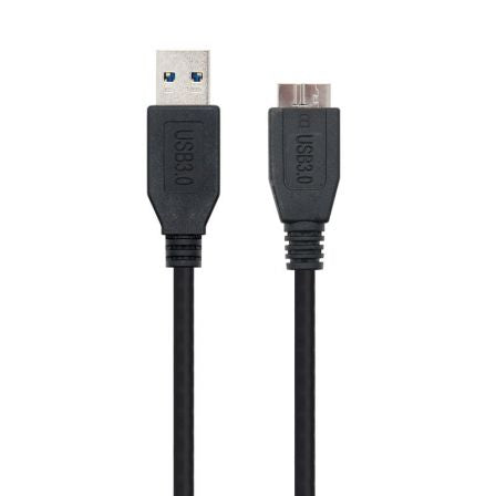 Cabo USB 3.0 Nanocable / 2m / Macho - MicroUSB / Preto / 10.01.1102-BK