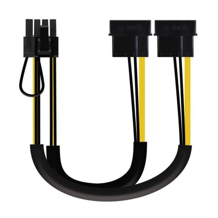 Cabo de Alimentação Nanocable / 2x Molex Macho - 6+2 PIN Macho / 20cm