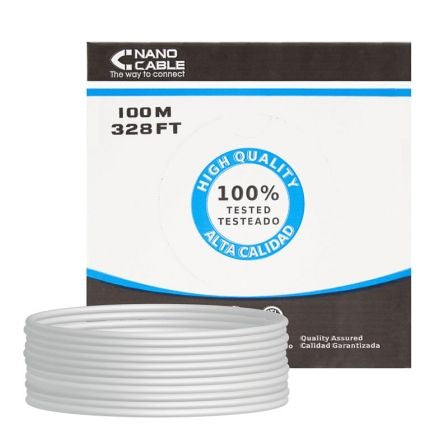 Bobina de Cable RJ45 UTP Nanocable 10.20.0302 Cat.5e/ 100m/ Gris_0