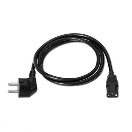 Cabo de Alimentação Nanocable 10.22.0102/ Schuko Macho para C13 Fêmea / 1.5m / Preto