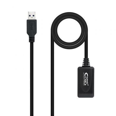 Cable Alargador USB 3.0 Nanocable / 5m / Preto / 10.01.0311